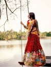 PC 327 Faux Georgette With Embroidery Thread Work Lehenga With Choli Dupatta Exporters In India